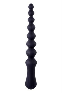 8.5 Inch Ribbed Silicone Anal Ball Beads Black