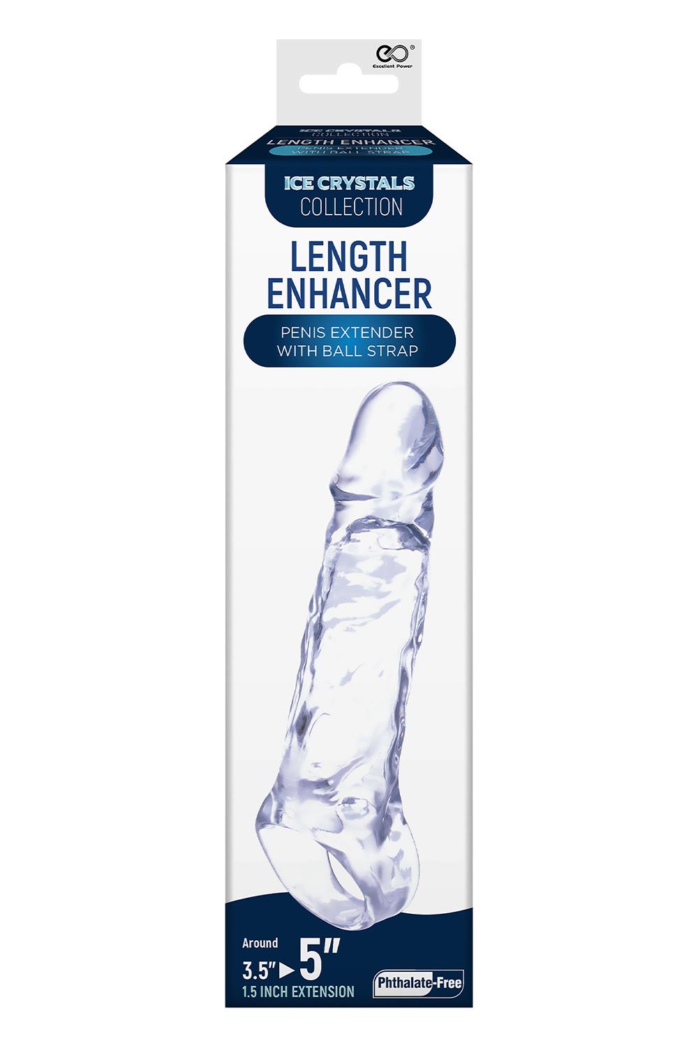 5 Inch Penis Extender With Ball Strap Clear
