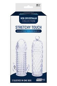 2 Seductive Tickler Sleeves Set Clear