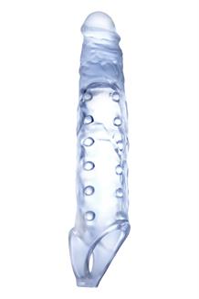 9 Inch Tpe Transparent Penis Length Enhancer With Ball Strap