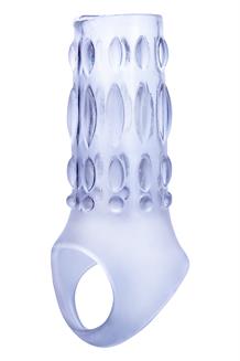 3 Inch Tpe Transparent Penis Enhancer With Ball Strap