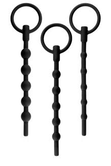 3 In 1 Silicone Urethral Sound Kit Set Black