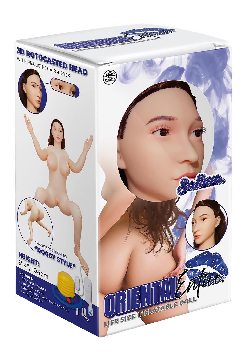 104Cm Pvc Inflatable Sitting Doll With Asian Face