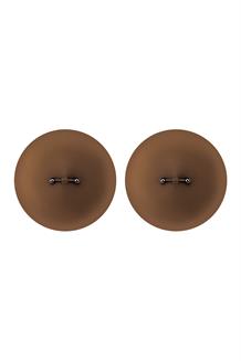 Peekaboos Silicone Pierced Nipple Covers, Brown