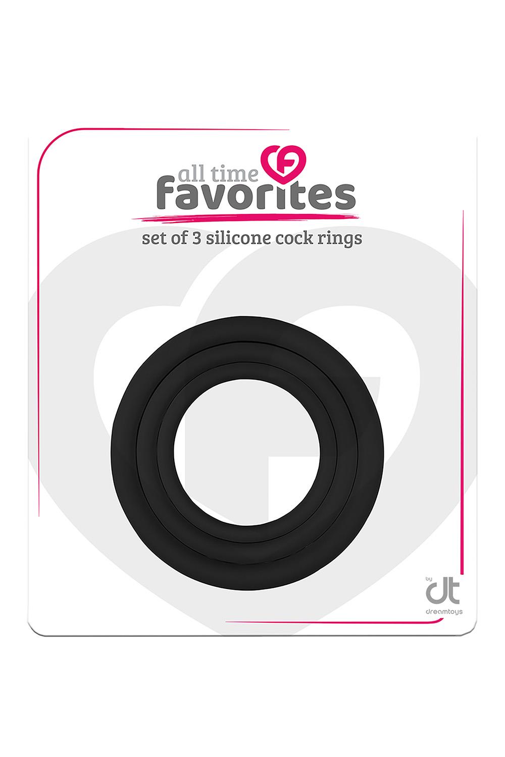ALL TIME FAVORITES 3 SILICONE COCKRINGS