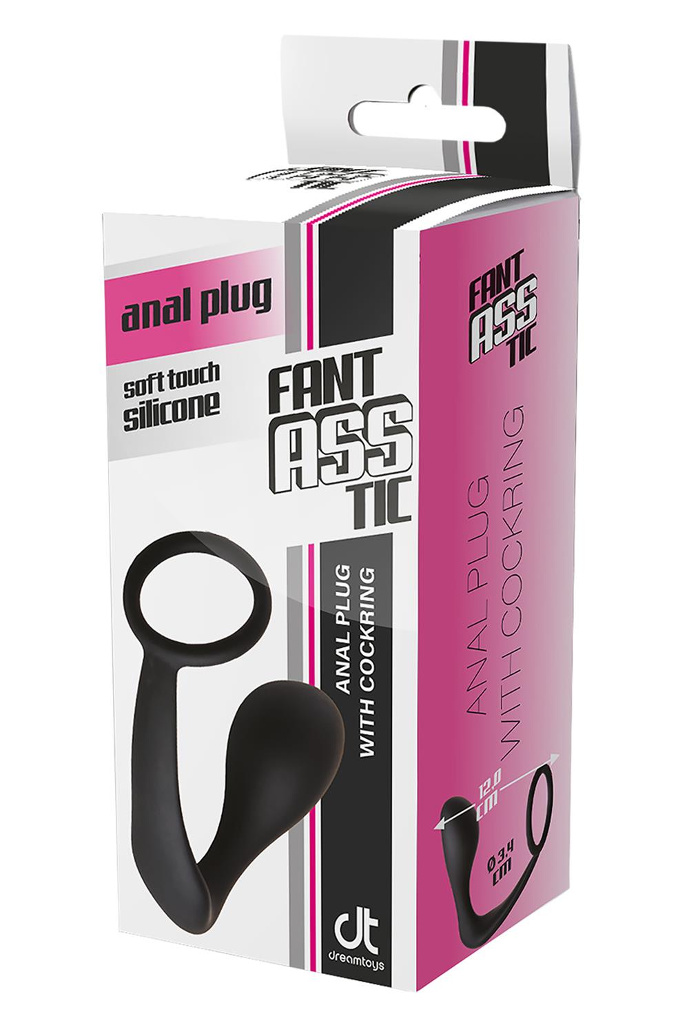 FANTASSTIC ANAL PLUG WITH COCKRING BLACK