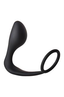 Anal Plug with Cockring Black
