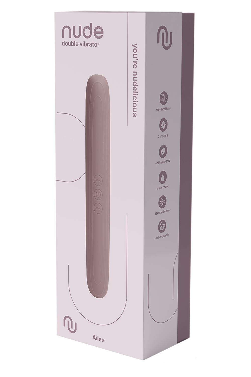 NUDE AILEE DOUBLE VIBRATOR - TRAVELSIZE