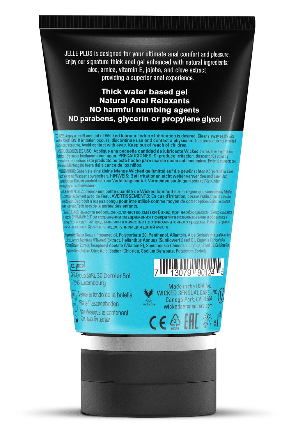 WICKED JELLE PLUS ANAL RELAX LUBRICANT 120ML