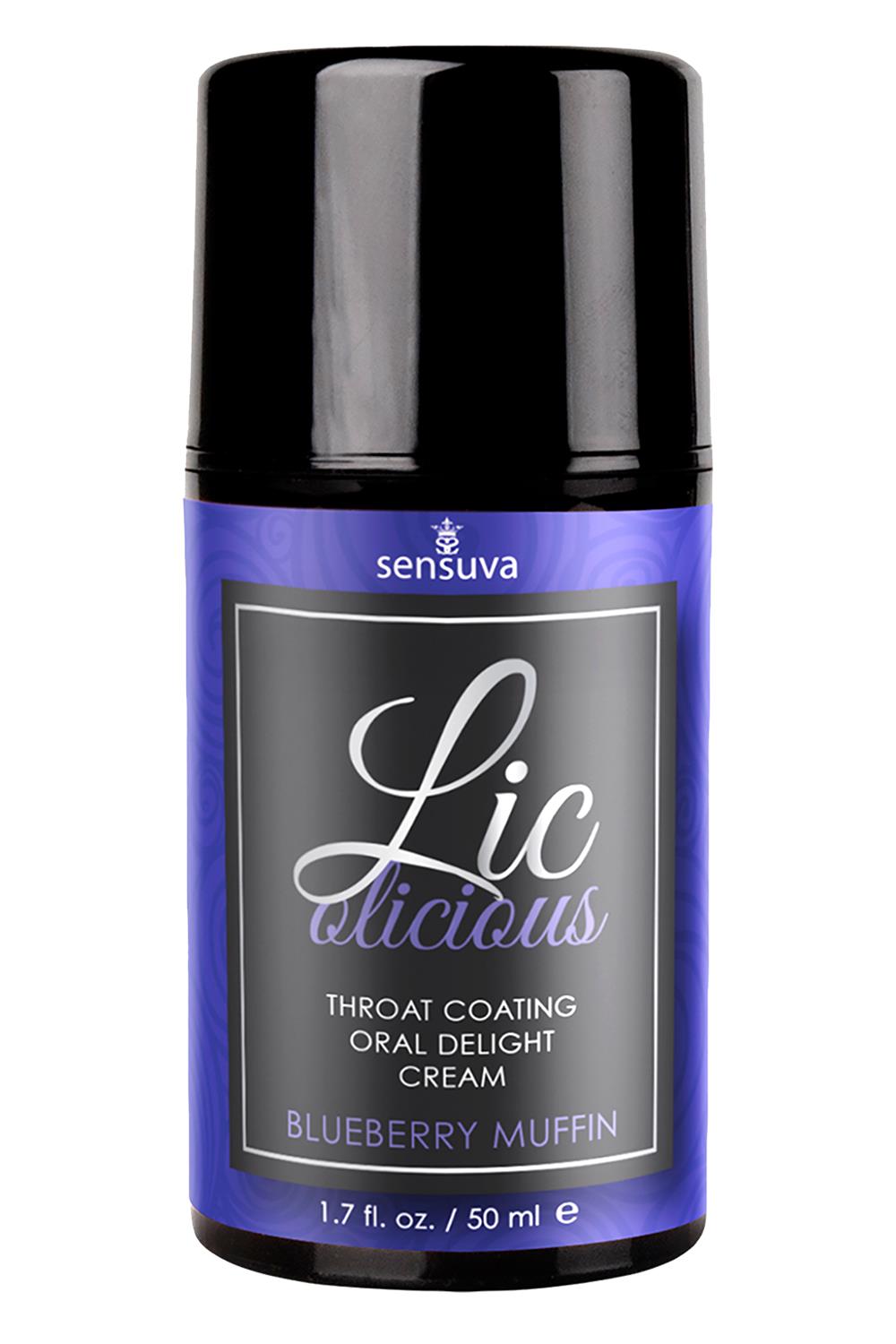 SENSUVA LIC-O-LICIOUS ORAL DELIGHT CREAM BLUEBERRY MUFFIN 50ML