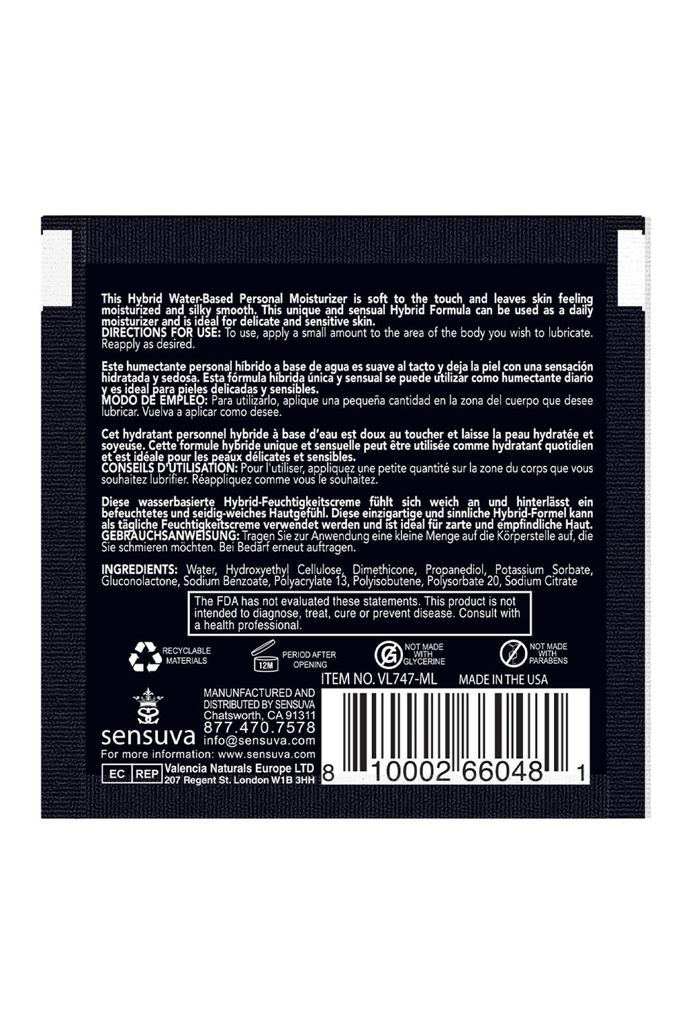 SENSUVA HYBRID PERSONAL MOISTURIZER BLUEBERRY MUFFIN 6 ML