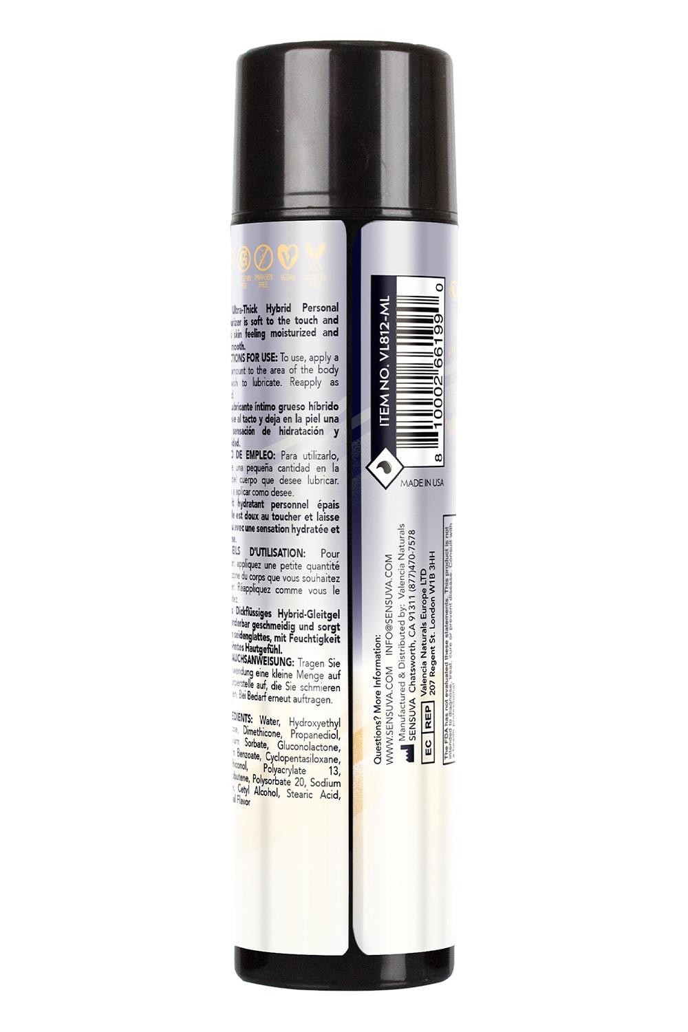 Ultra Thick Hybrid Personal Moisturizer Anal High pH Formula Original Unflavored  150ml