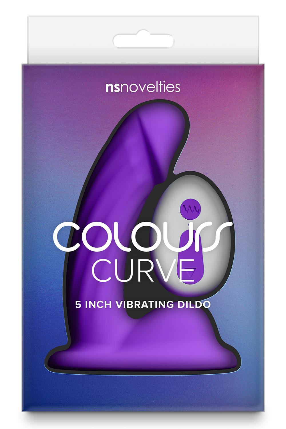 COLOURS CURVE VIBRATING 5 INCH DILDO PURPLE