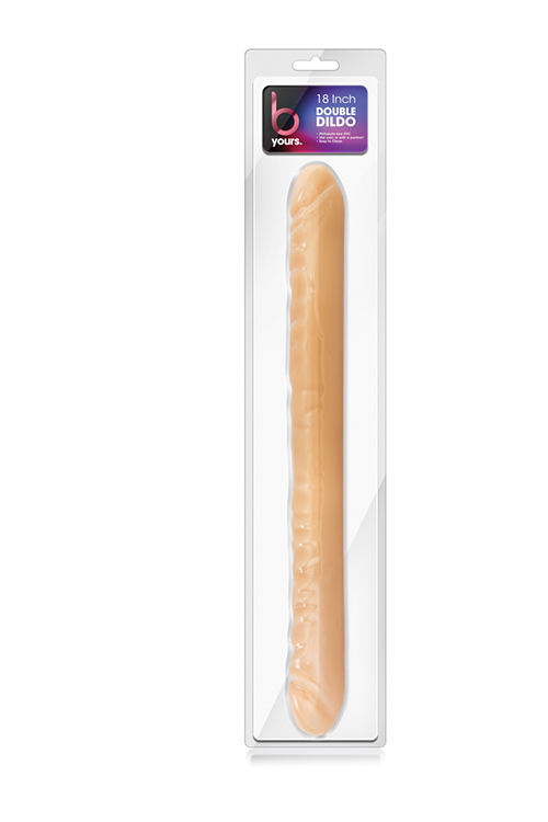 B YOURS 18 INCH DOUBLE DILDO BEIGE
