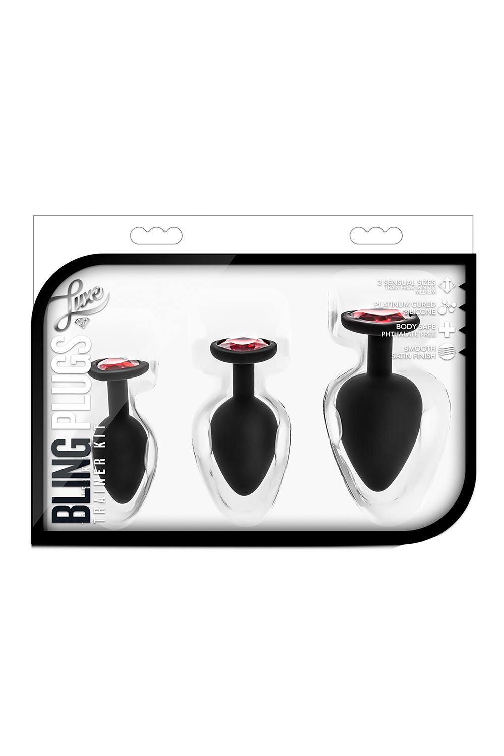 LUXE BLING PLUGS TRAINING KIT RED GEMS