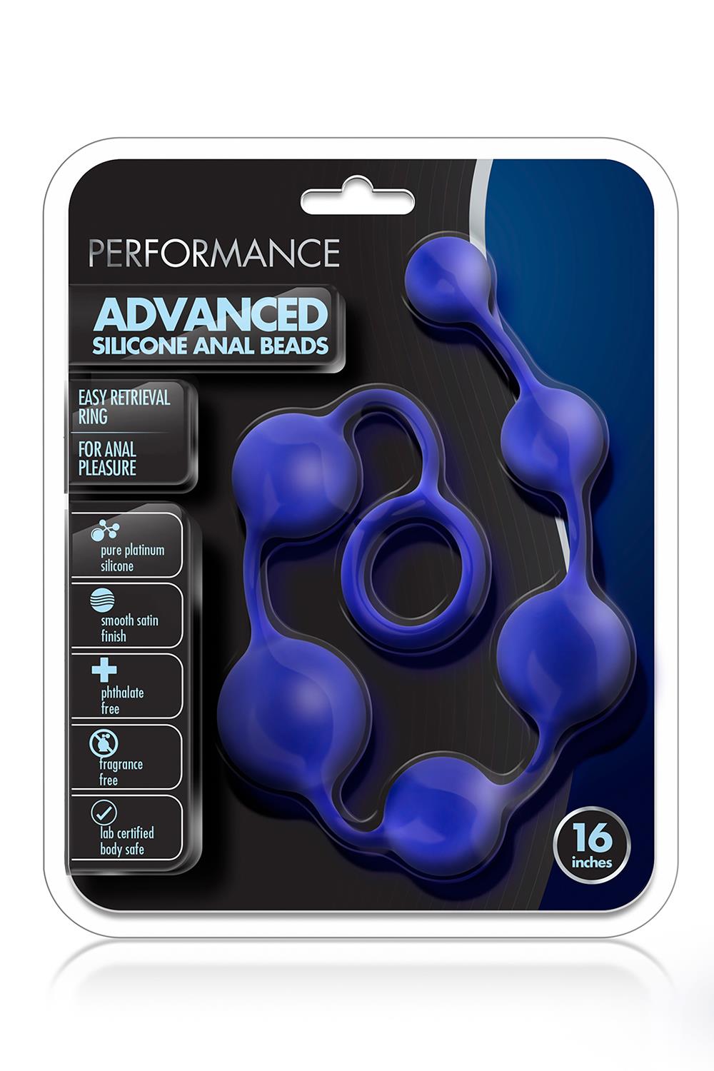 PERFORMANCE SILICONE ANAL BEADS INDIGO