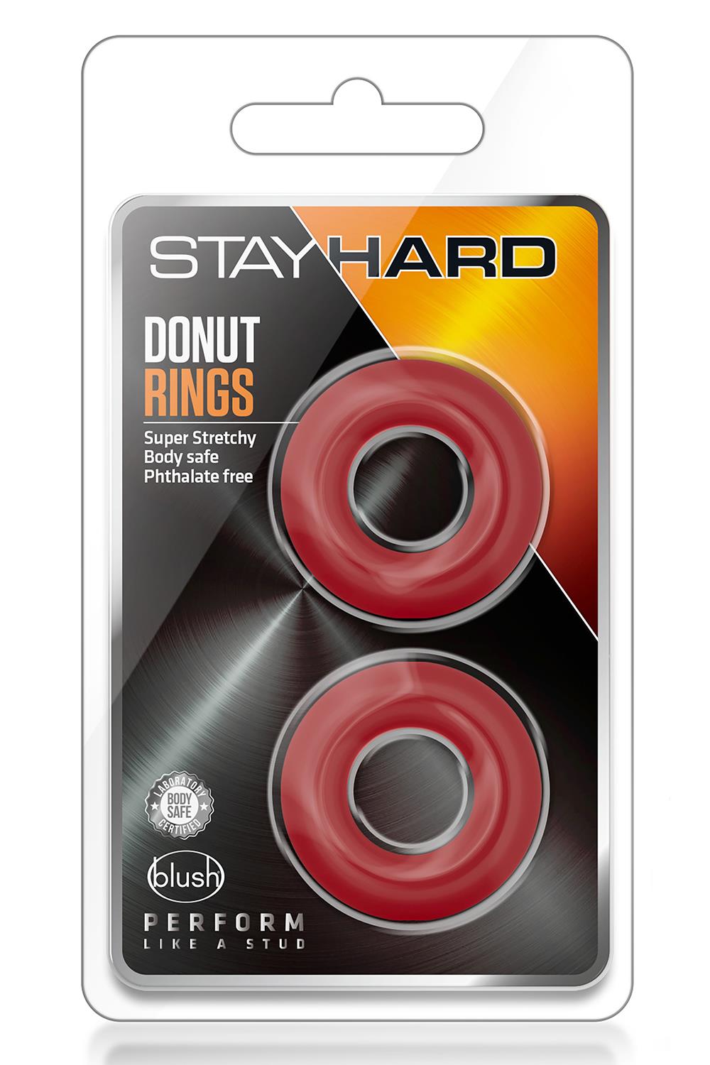 STAY HARD DONUT RINGS RED