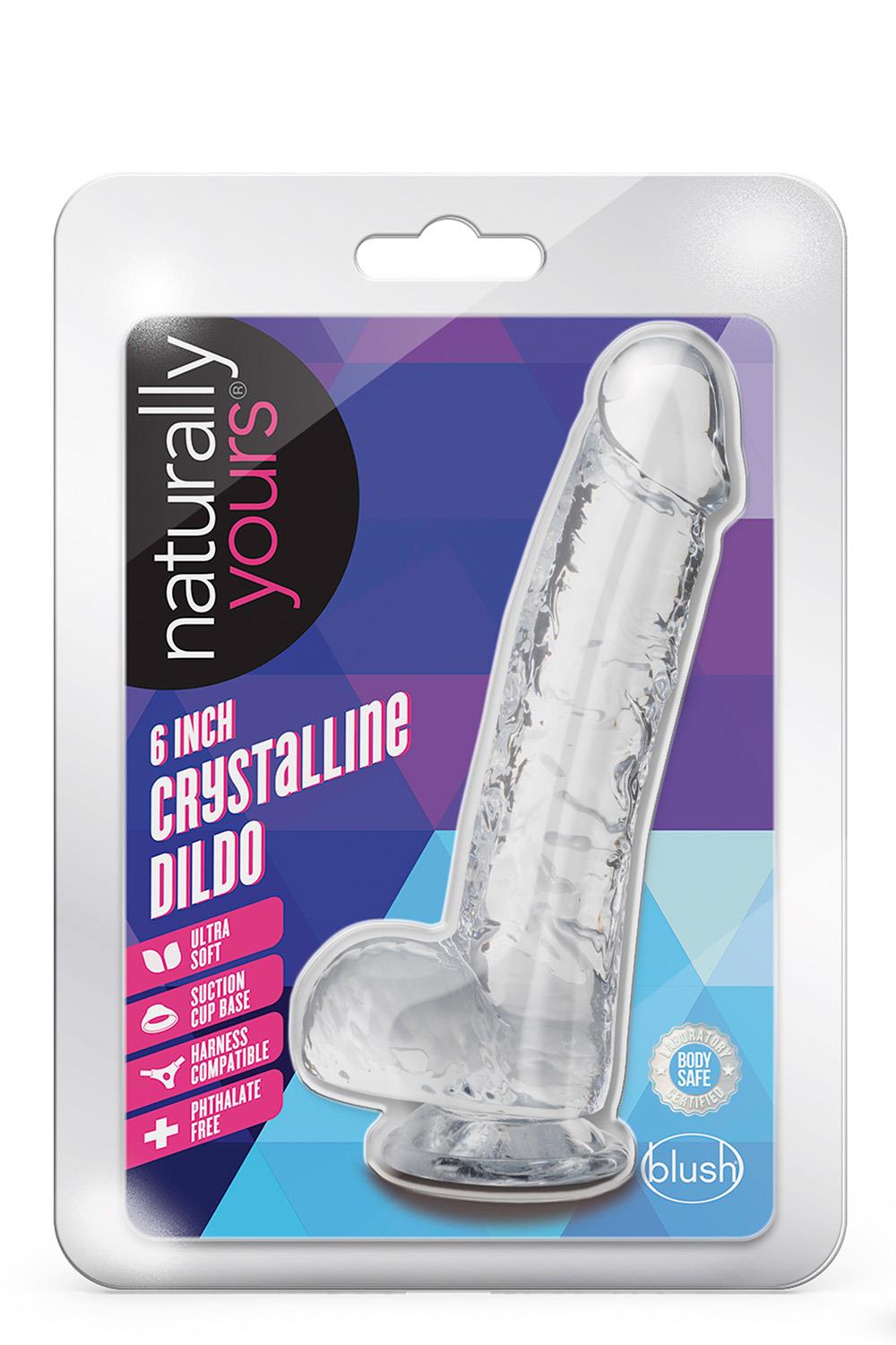 NATURALLY YOURS  6 INCH CRYSTALLINE DILDO  DIAMOND