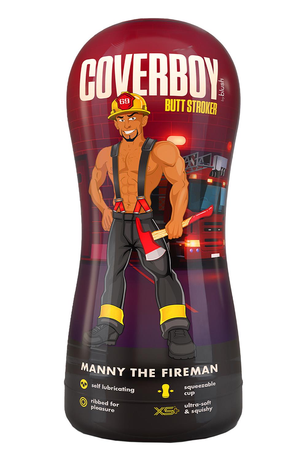COVERBOY MANNY THE FIREMAN SELF LUBRICATING STROKER TAN