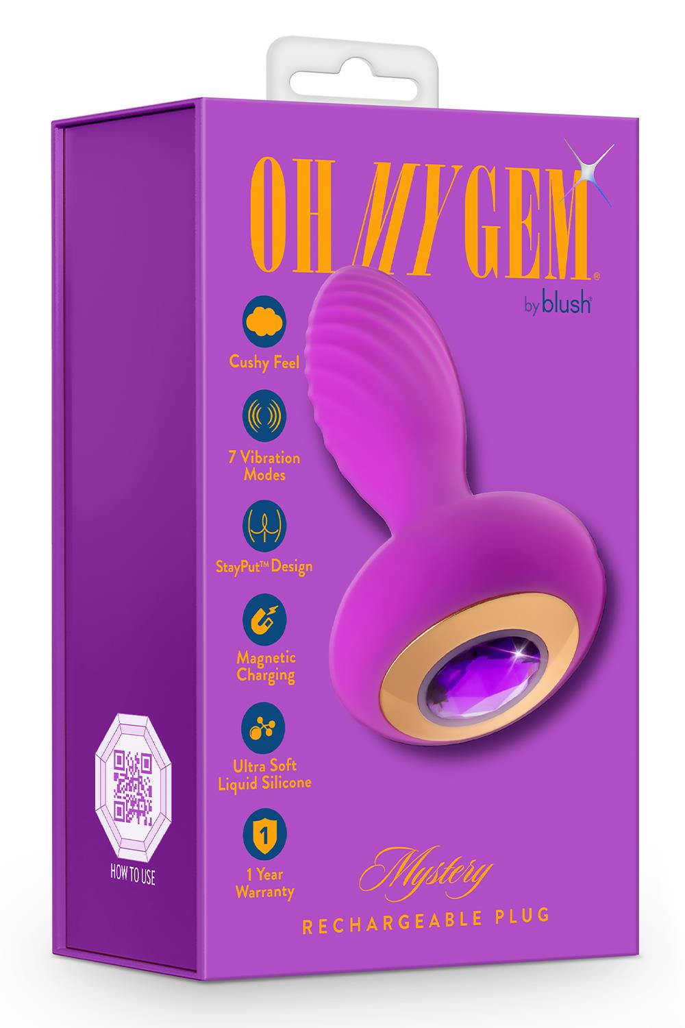 OH MY GEM CHARM PLUG AMETHYST