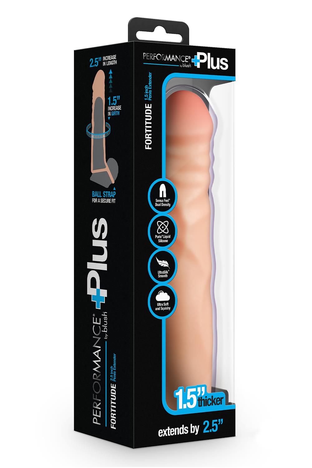 PERFORMANCE PLUS 2.5 INCH SILICONE PENIS XTENDER BEIGE