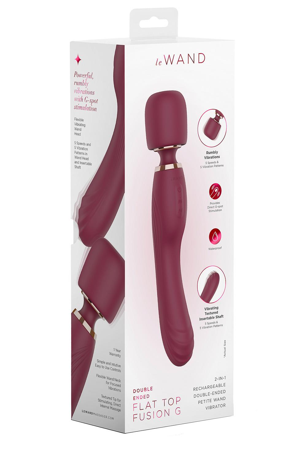 Flat Top Fusion G 2-in1 Double Ended Wand Vibrator