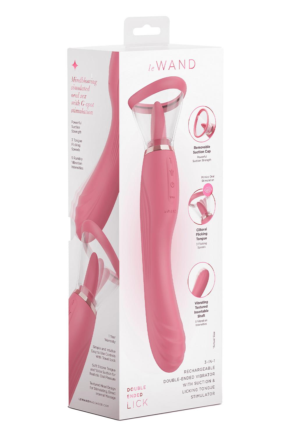 Lick 3-1 Double Ended Vibe with Licking Tongue Stimulator