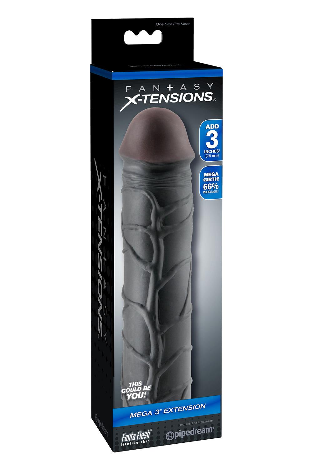 FANTASY X-TENSIONS MEGA 3 INCH EXTENSION BLACK