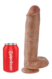 11 Inch Cock with Balls Tan
