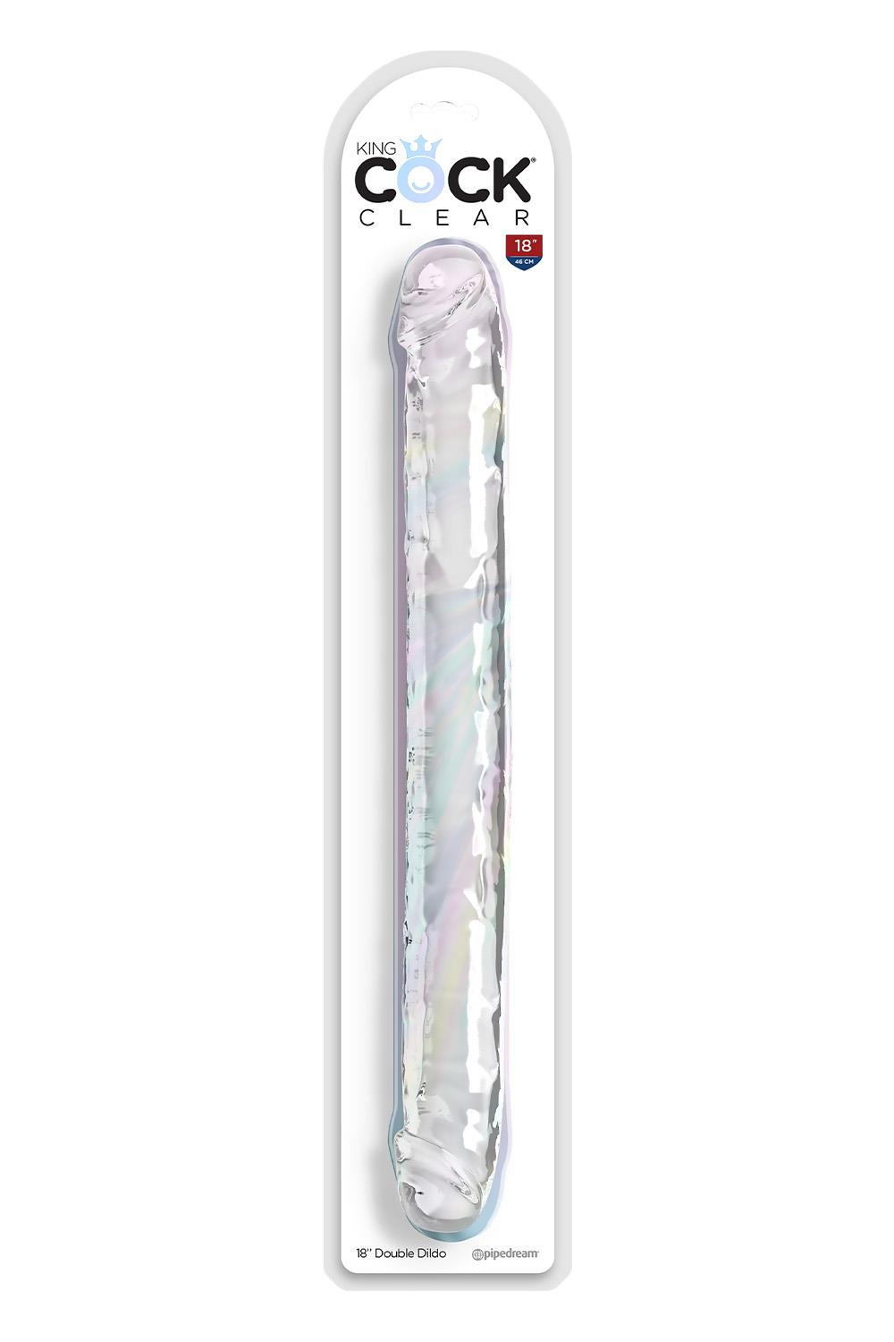 18 Inch Double Dildo Clear