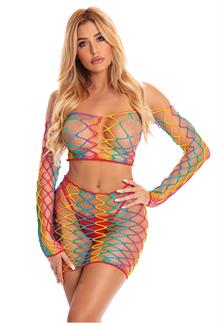 Pot Of Gold 2 Pc Skirt Set Rainbow