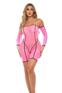 Double Vision Bodysuit Set Pink