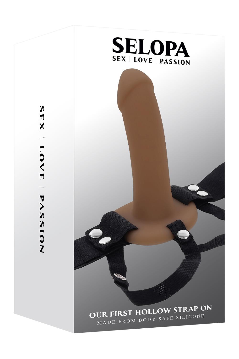 SELOPA OUR FIRST HOLLOW STRAP ON DARK 6 INCH