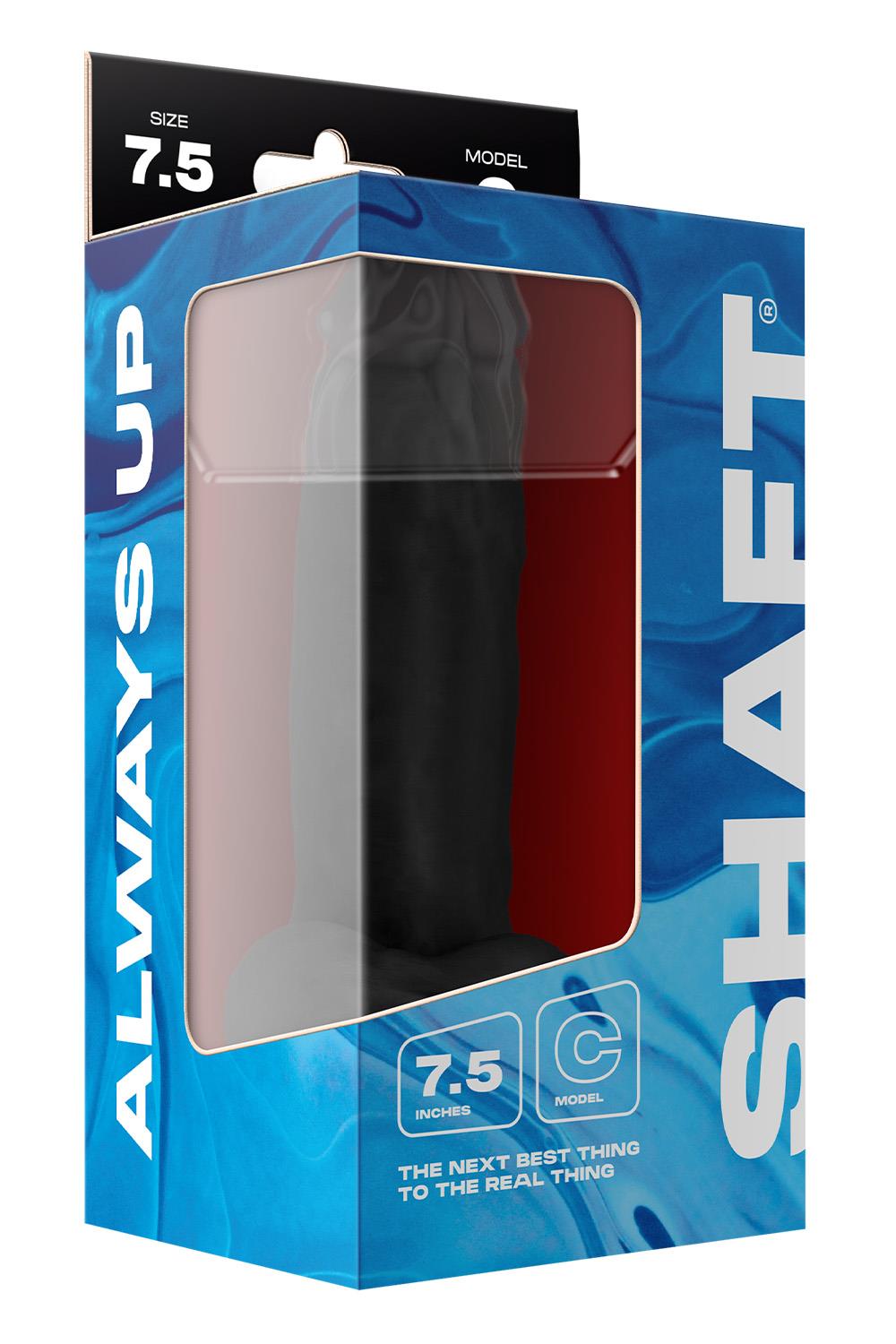 Model C 7.5 Inch Dong Wih Balls Black