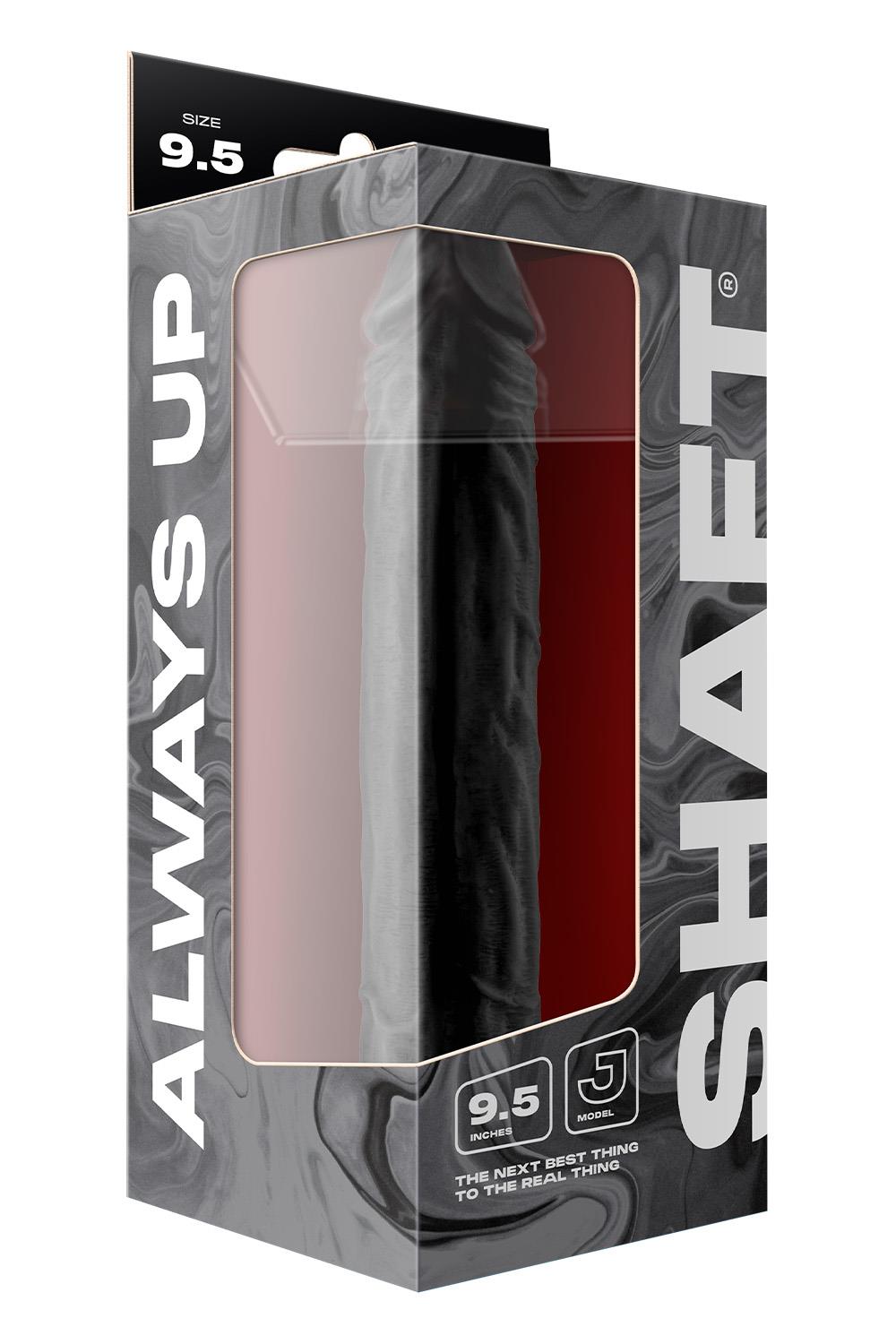 Model J 9.5  Inch Liquid Silicone Dong Black