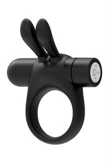 Bunny Vibrating Cockring Black