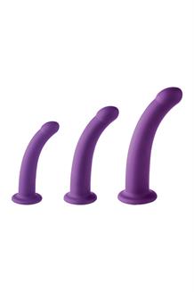 Set Of 3 Dildos Sizes S M L Purple