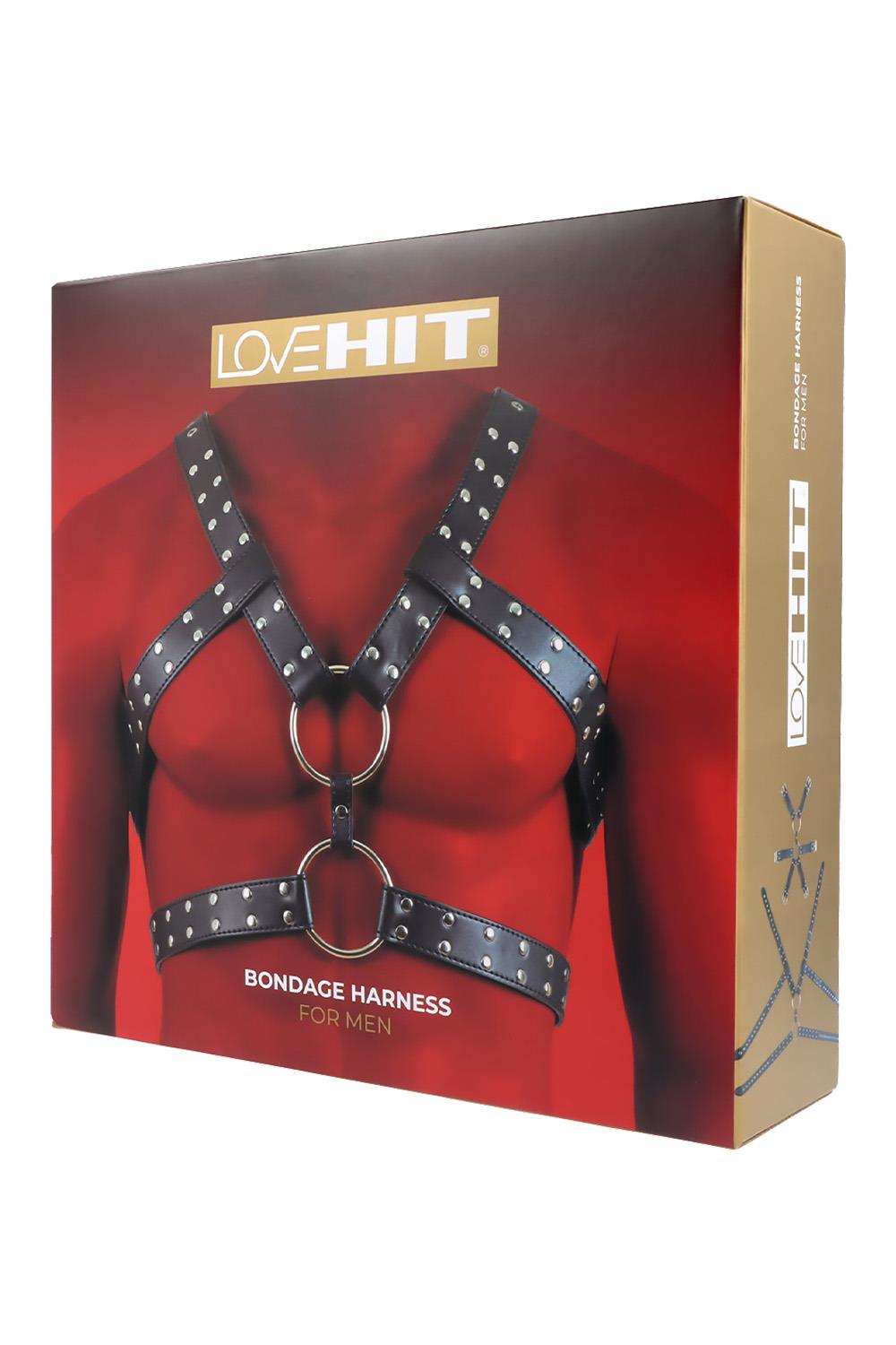 VIRGITE  MAN BONDAGE BODY HARNESS MOD. 6 BLACK