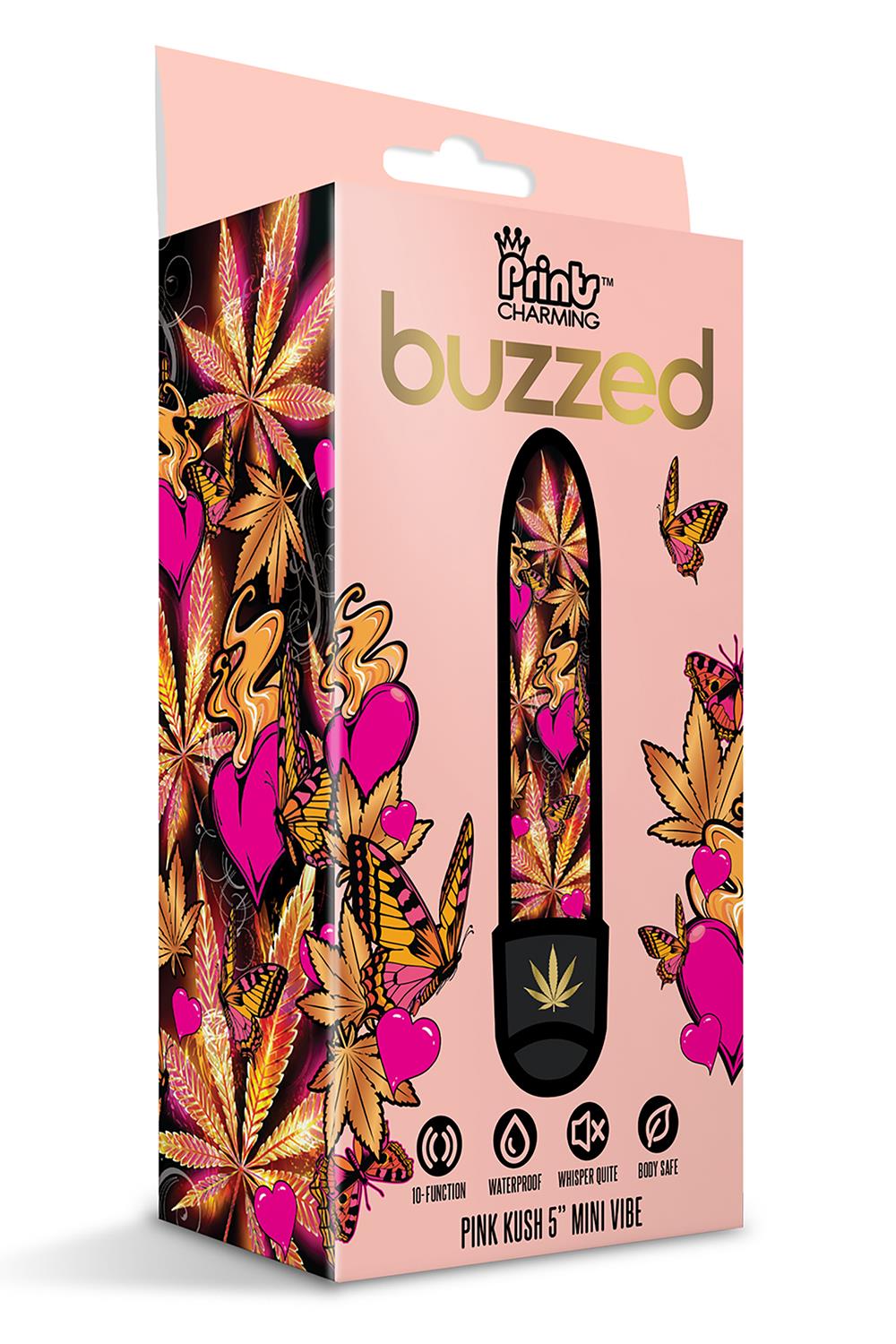 PRINTS CHARMING BUZZED 5 INCH MINI VIBE PINK KUSH