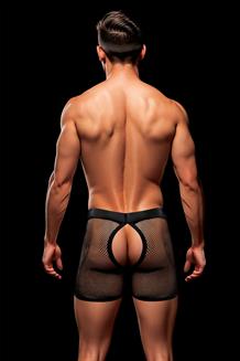 ENVY SNAP DOWN MESH BOXER BRIEF BLACK RED