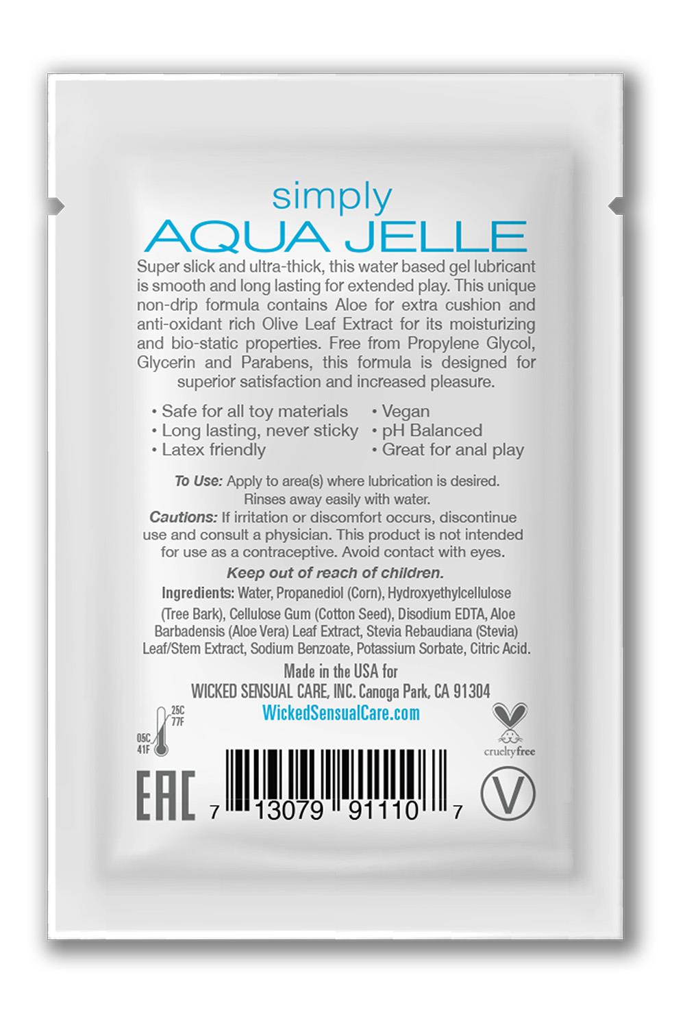 SACHET WICKED SIMPLY AQUA JELLE 50PCS