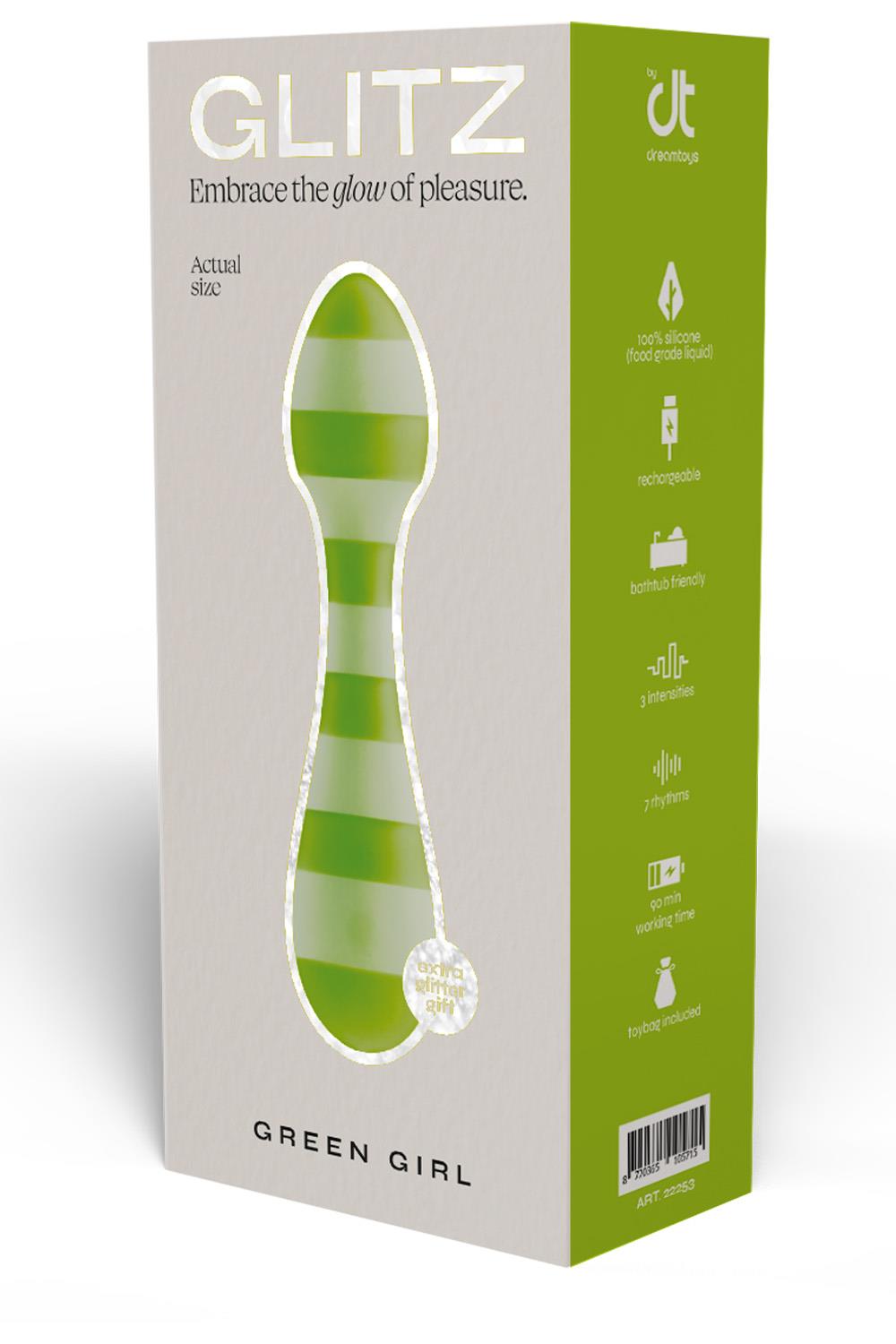 TESTER GLITZ GREEN GIRL TRAVEL WAND MASSAGER